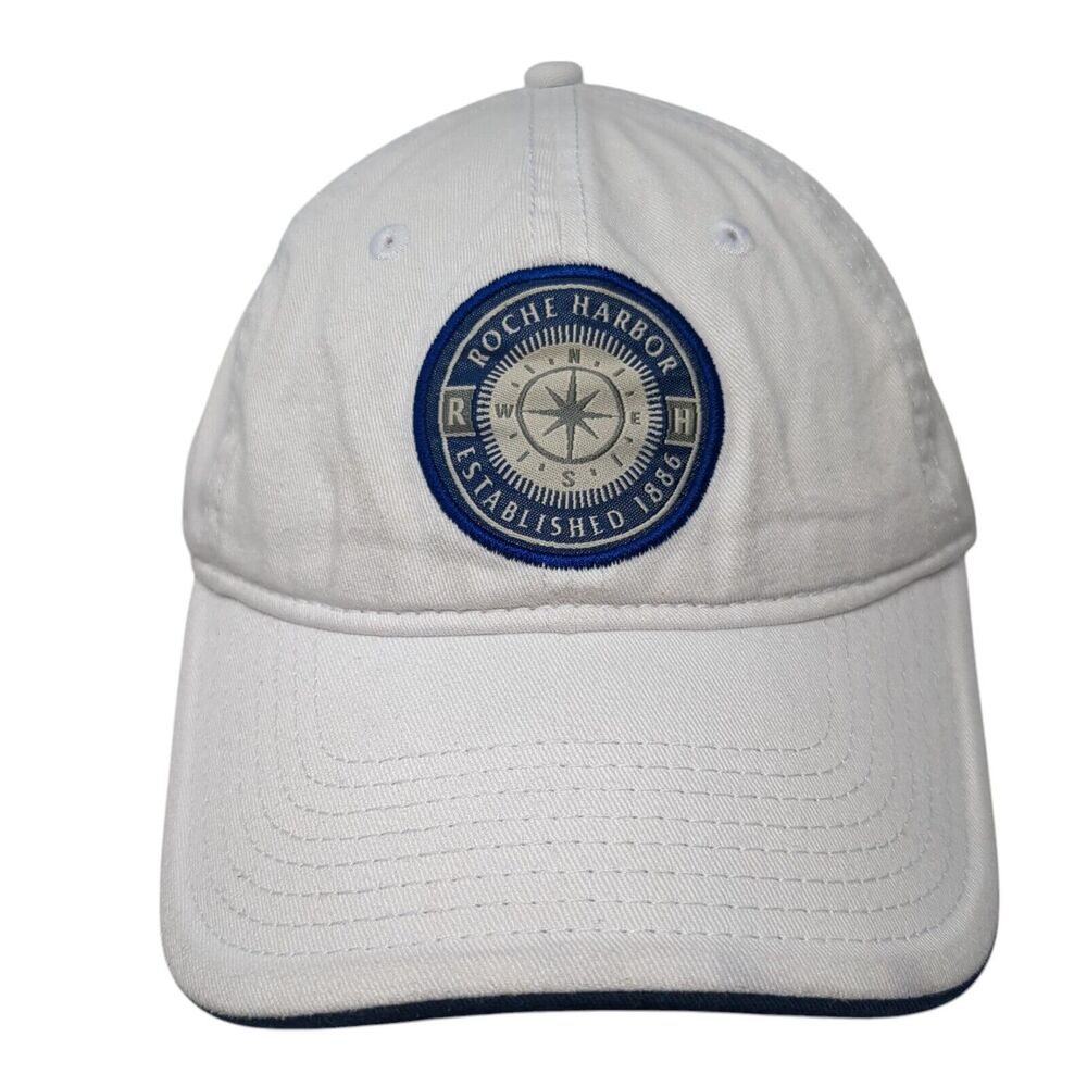 Roche Harbor Est. 1886 Slideback Hat White One Size Adjustable Embroidered Gear